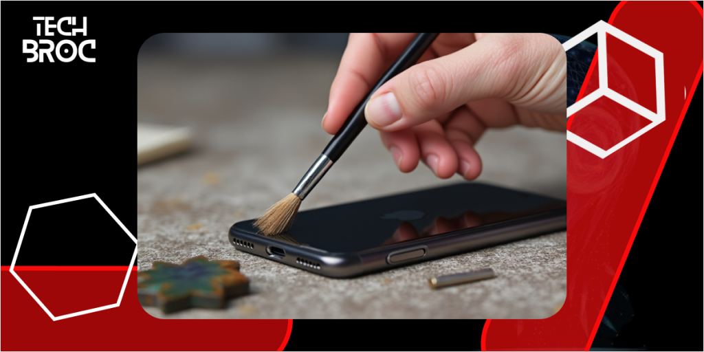 Clean the iPhone’s Speaker to fix low call volume on iPhone