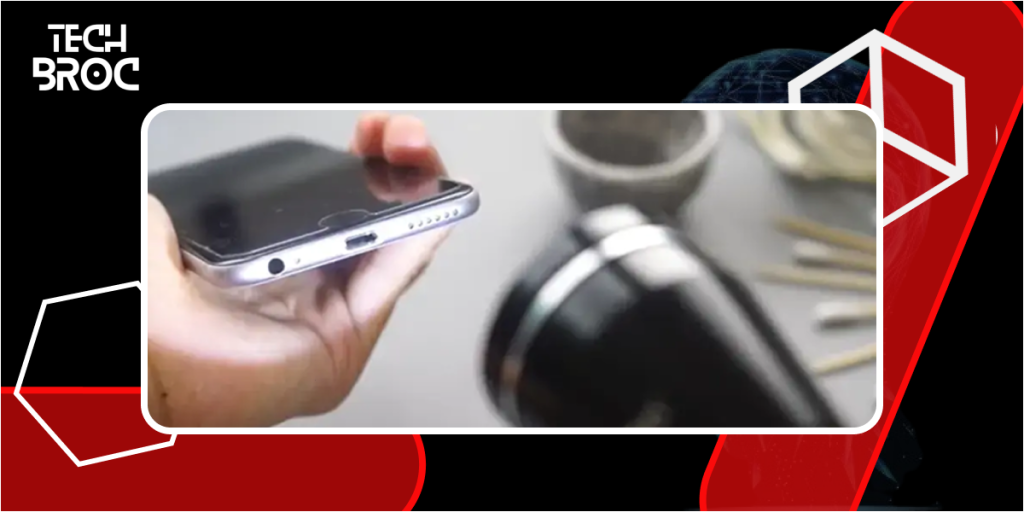 Inspect the Charging Port to clean port of iPhone