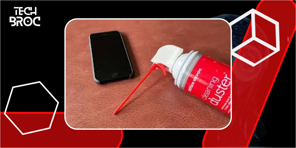Use Compressed Air to clean charging port of Iphone
