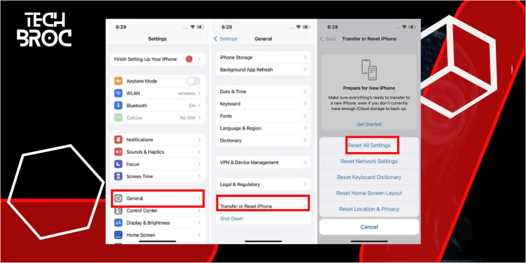 Reset All Settings of iPhone to Fix Microphone on iPhone