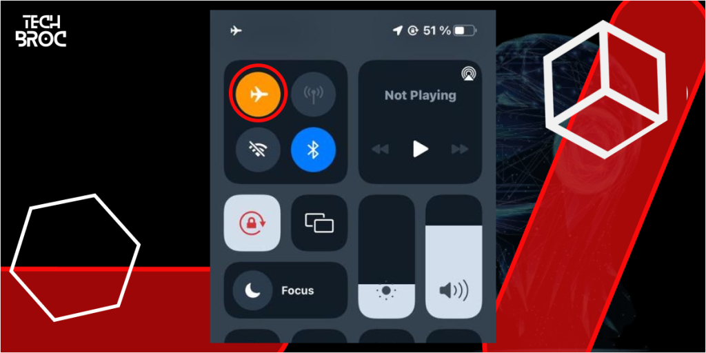 Enable or disable airplane mode to Fix Call Failed on iPhone